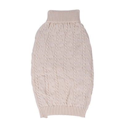 Shinola Cable Knit Pet Sweater | Cozy Pull-Over Dog Sweater in Multiple Sizes