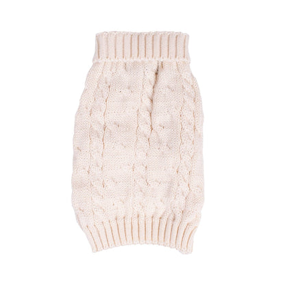 Shinola Cable Knit Pet Sweater | Cozy Pull-Over Dog Sweater in Multiple Sizes
