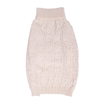 Shinola Cable Knit Pet Sweater | Cozy Pull-Over Dog Sweater in Multiple Sizes