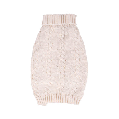 Shinola Cable Knit Pet Sweater | Cozy Pull-Over Dog Sweater in Multiple Sizes