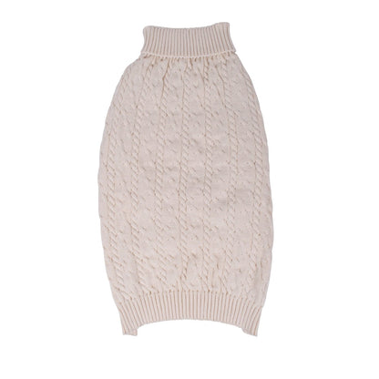 Shinola Cable Knit Pet Sweater | Cozy Pull-Over Dog Sweater in Multiple Sizes