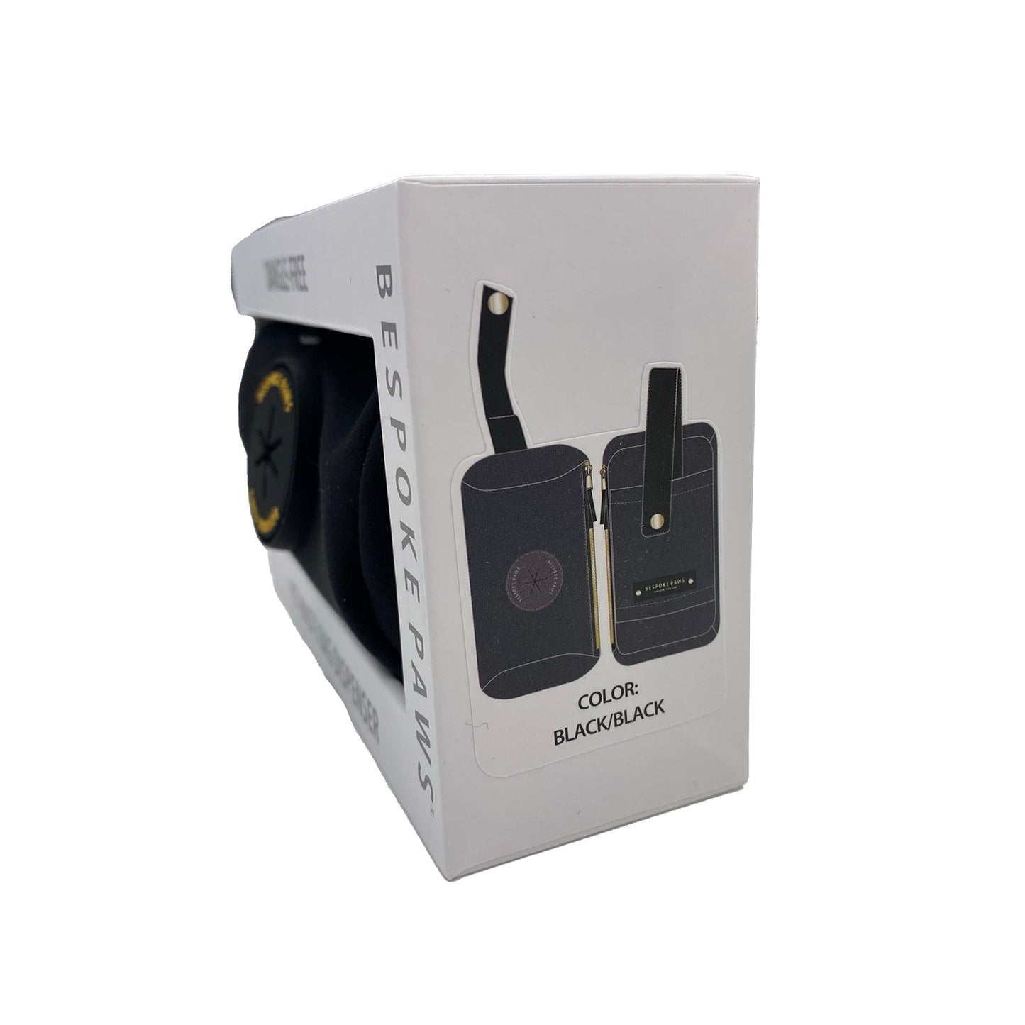 Pawsh Pouch Dangle-Free Dog Waste Bag Dispenser – Black | Chic No-Swing Poop Bag Holder