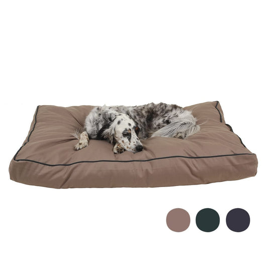Solid Jamison Rectangle Indoor/Outdoor Dog Bed | UV-Resistant Cover with Recycled MemoryFiber™ Fill