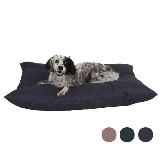 Patio Pillow Bed | Solid Indoor/Outdoor Dog Bed with UV-Resistant Cover & Recycled MemoryFiber™ Fill