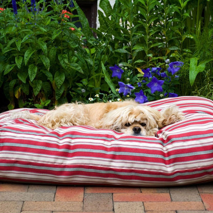 Striped Jamison Indoor/Outdoor Dog Bed | UV-Resistant Cover with Recycled MemoryFiber™ Fill