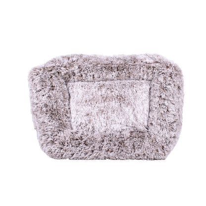 Teddy Bear Kuddler Bed | Ultra-Soft Faux Fur Bolstered Dog Bed with Washable Cover & Plush Loft Fill