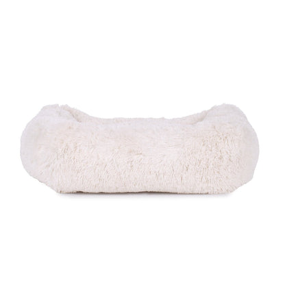 Teddy Bear Kuddler Bed | Ultra-Soft Faux Fur Bolstered Dog Bed with Washable Cover & Plush Loft Fill