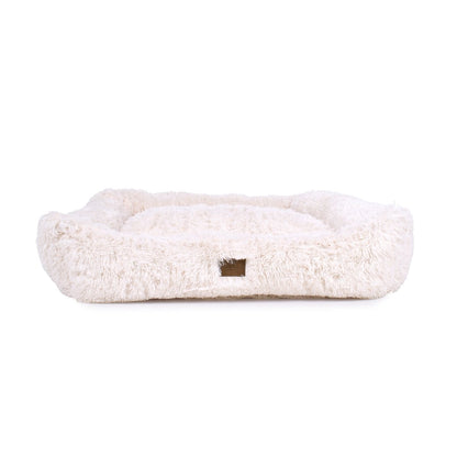 Teddy Bear Kuddler Bed | Ultra-Soft Faux Fur Bolstered Dog Bed with Washable Cover & Plush Loft Fill