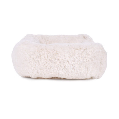 Teddy Bear Kuddler Bed | Ultra-Soft Faux Fur Bolstered Dog Bed with Washable Cover & Plush Loft Fill