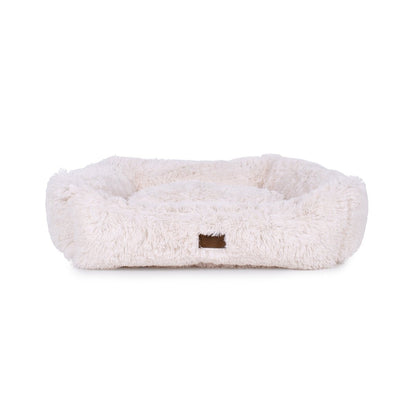 Teddy Bear Kuddler Bed | Ultra-Soft Faux Fur Bolstered Dog Bed with Washable Cover & Plush Loft Fill