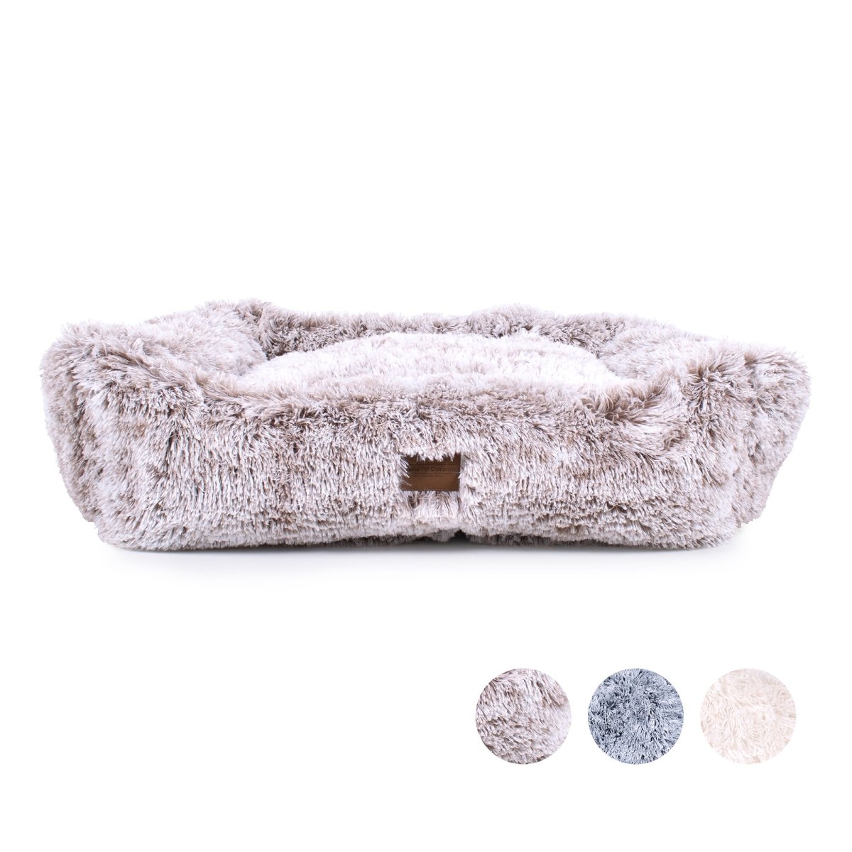 Teddy Bear Kuddler Bed | Ultra-Soft Faux Fur Bolstered Dog Bed with Washable Cover & Plush Loft Fill