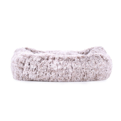Teddy Bear Kuddler Bed | Ultra-Soft Faux Fur Bolstered Dog Bed with Washable Cover & Plush Loft Fill