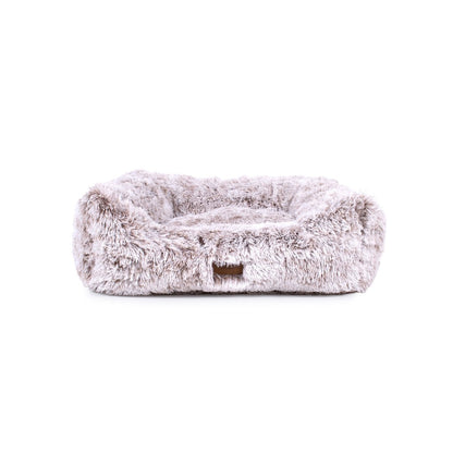 Teddy Bear Kuddler Bed | Ultra-Soft Faux Fur Bolstered Dog Bed with Washable Cover & Plush Loft Fill
