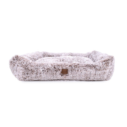 Teddy Bear Kuddler Bed | Ultra-Soft Faux Fur Bolstered Dog Bed with Washable Cover & Plush Loft Fill