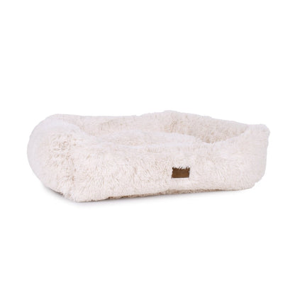 Teddy Bear Kuddler Bed | Ultra-Soft Faux Fur Bolstered Dog Bed with Washable Cover & Plush Loft Fill