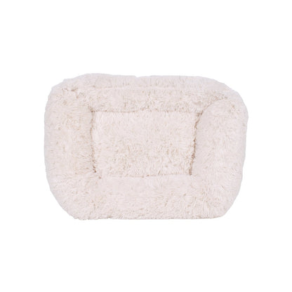 Teddy Bear Kuddler Bed | Ultra-Soft Faux Fur Bolstered Dog Bed with Washable Cover & Plush Loft Fill