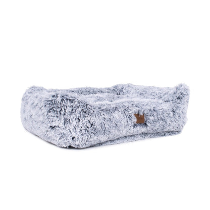 Teddy Bear Kuddler Bed | Ultra-Soft Faux Fur Bolstered Dog Bed with Washable Cover & Plush Loft Fill