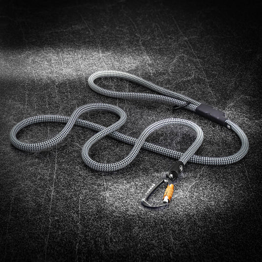 Customizable Boulder Hybrid Rope Dog Leash | Swiveling Carabiner | Tuenne