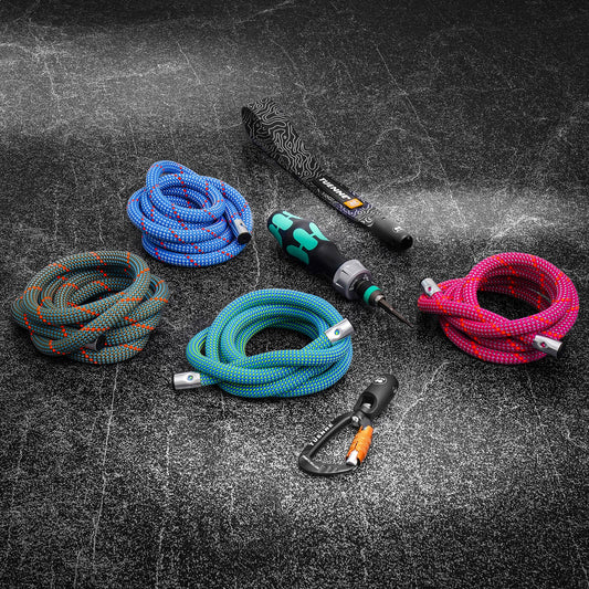 Customizable Rope Dog Leash – 2ft to 6ft | Auto-Locking | Tuenne