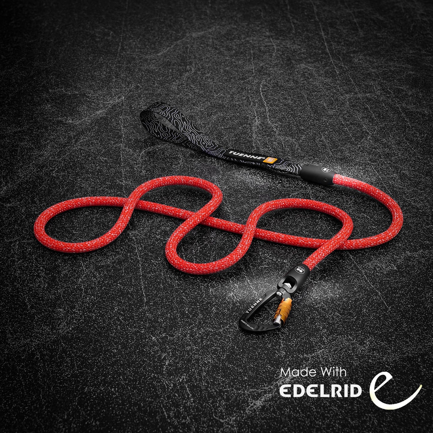 Rope Dog Leash with Auto-Locking Carabiner – 9.8mm Mesa Red | Tuenne