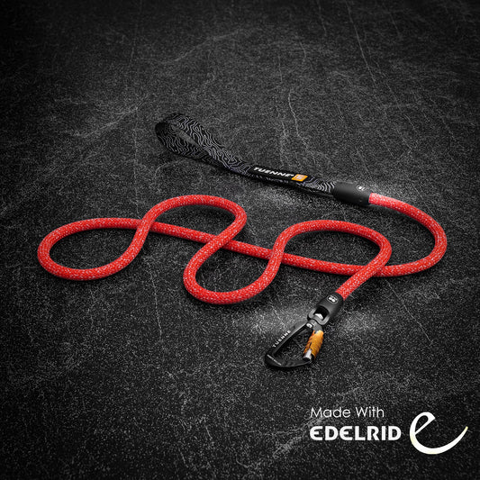 Rope Dog Leash with Auto-Locking Carabiner – 9.8mm Mesa Red | Tuenne