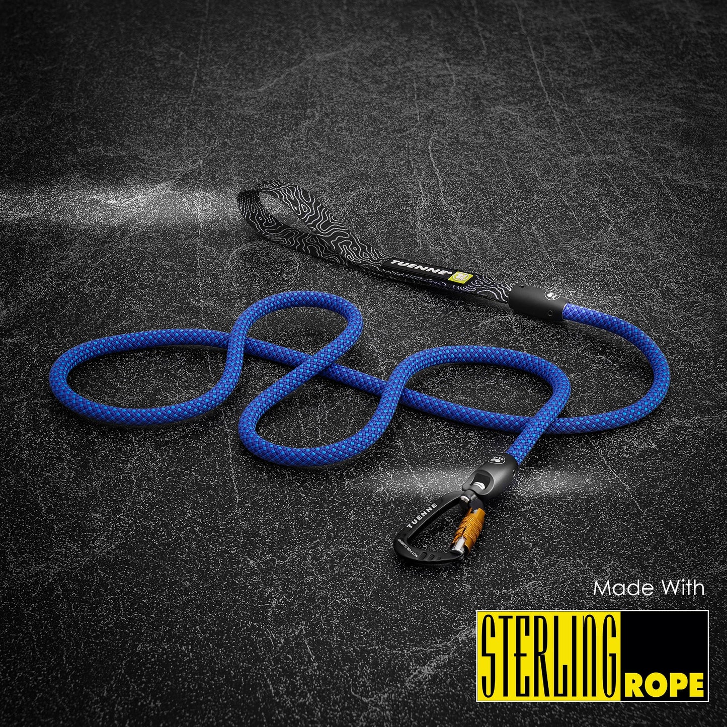 Rope Dog Leash with Auto-Locking Carabiner – 9.2mm Ultralite Xeros | Crunchy Purple | Tuenne