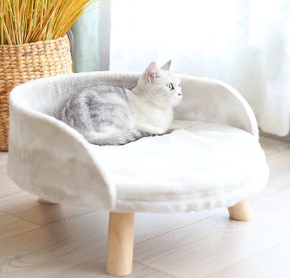 Cozy Pet Nest High Sofa | Elevated Luxury Cat & Small Dog Lounger