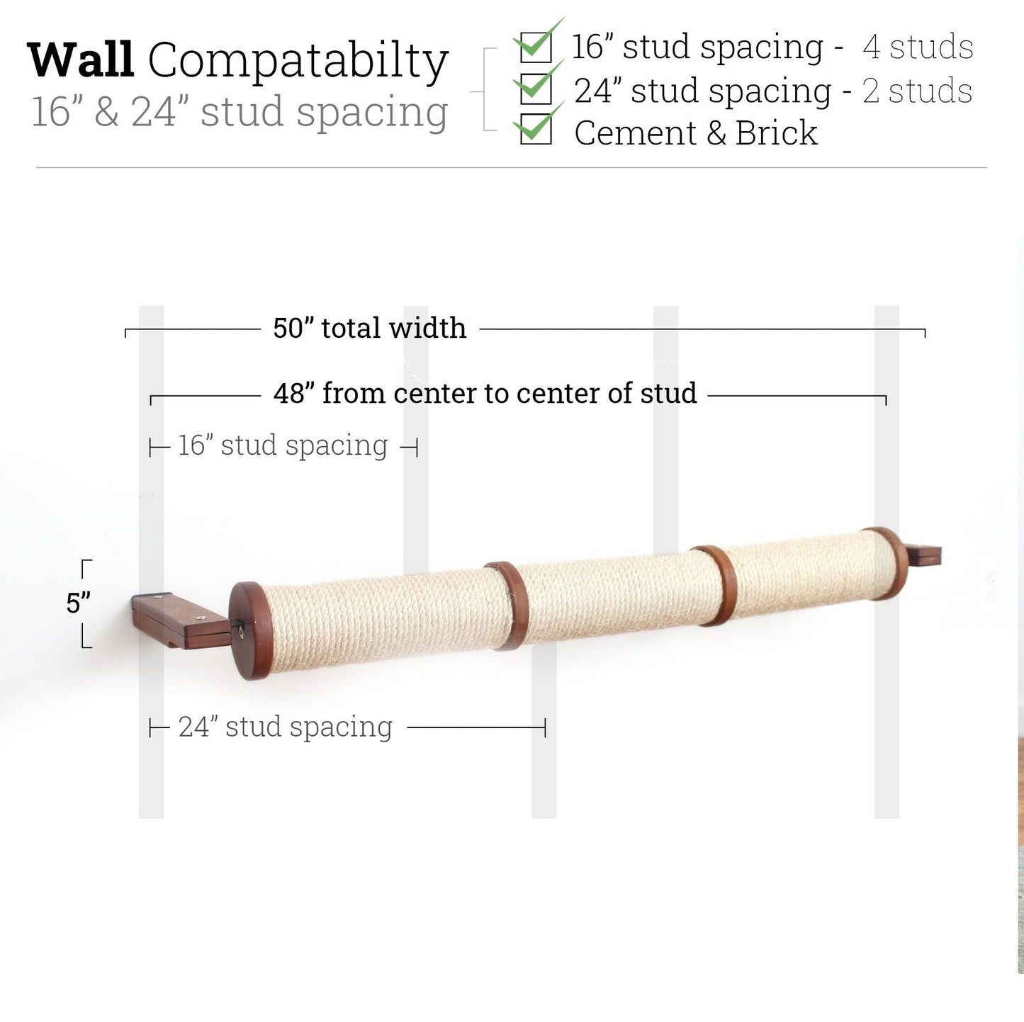 Horizontal Scratching Post for Cats