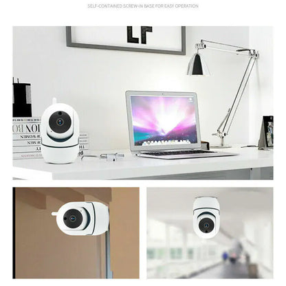 1080P WiFi Indoor Security Camera with Night Vision, Motion Alerts & Two-Way Audio