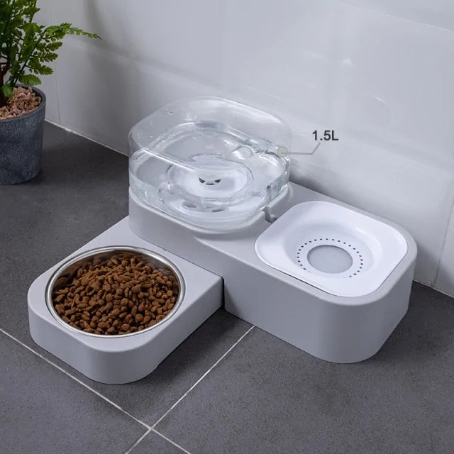 EasyFeed 3-in-1 Stylish Pet Bowls with Automatic Water Dispenser (1.5L)