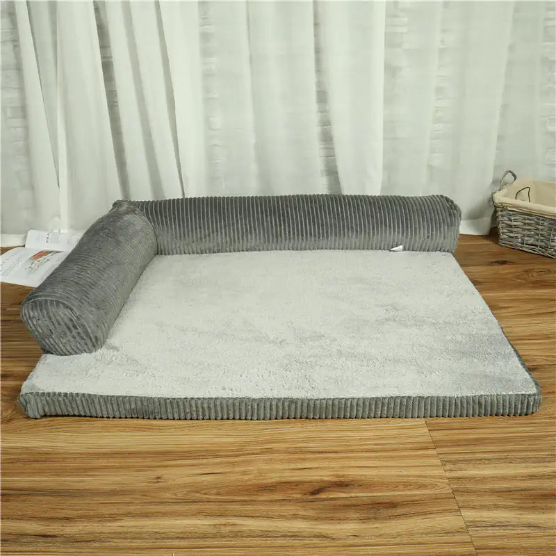 Corduroy Orthopedic Pet Sofa Bed – Soft, Non-Slip Dog Bed for Small to XL Pets