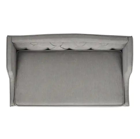 Robin 35" Tufted Wingback Pet Sofa Bed | Gray Stain-Resistant Dog & Cat Lounge